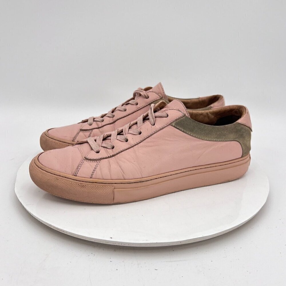 Koio Capri Women Size EU 39 US 9 Pink Leather Brown Suede Low Top Lace Up Shoes